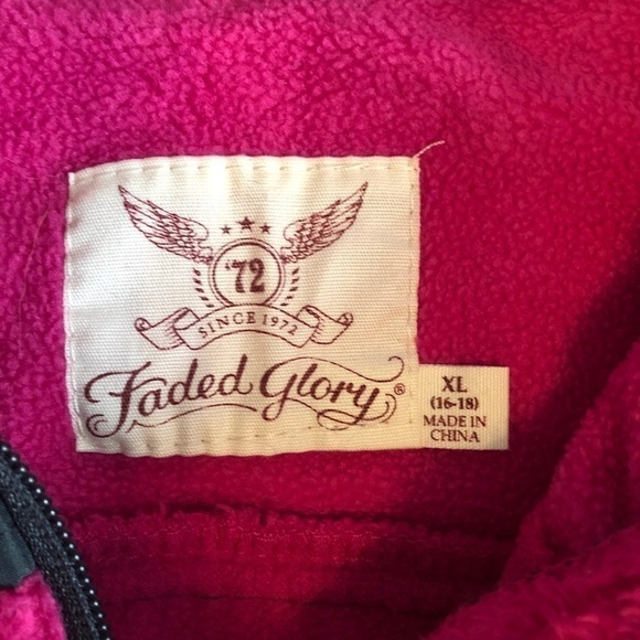 Faded Glory Pink Full Zip Sweater - Picture 3 of 7
